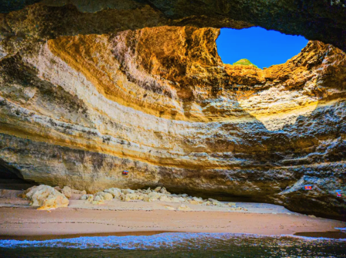 The Algar de Benagil and its skylight, Algarve