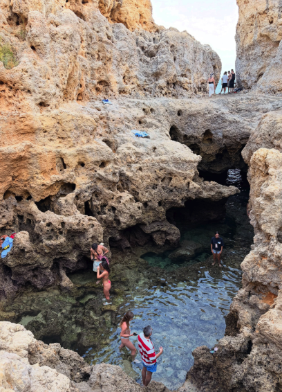 A guided tour exploring the Benagil caves and arches